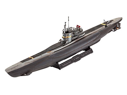 Revell Maqueta Submarino alemán Type VII C/41, Kit Modello Escala 1:350 (5154) (05154), 19,2 cm de Largo