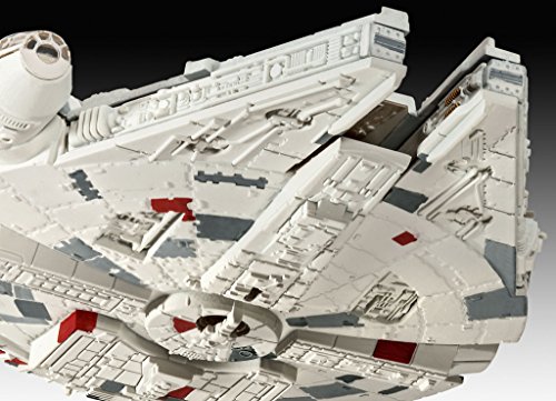 Revell Set-Maqueta de Star Wars Millennium Falcon, Escala 1: 241, Kit réplica exacta con Muchos Detalles, Model Juego con Base Accesorios, fácil Pegar y para pintarlas (63600), 10,0 cm de Largo