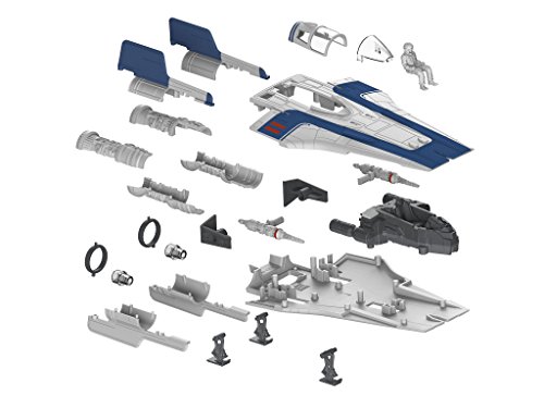 Revell Star Wars Episodio VIII Build & Play Resistance A-Wing Fighter, Blue, con Luces y Sonidos, Escala 1:44 (06762), Color 06762-blue, with Lights & Sounds, Scale