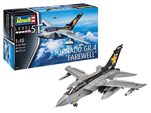 Revell-Tornado GR.4 Farewell Maqueta Fiel al Original para Expertos, Color Plateado (RV03853)