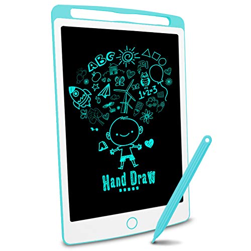 Richgv® Tableta de Escritura LCD de 10 Pulgadas, Tablero Negro Inteligente Juguetes de Aprendizaje Tablero de Dibujo Electrónico Escritura a Mano y Doodle Pad para Niños y Adultos(10 Pulgadas, Azul)