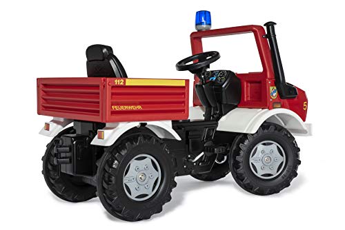 Rolly Toys 038220 rollyUnimog Fire Edition 2020 - Unimog para niños (vehículo a Pedal), Incluye RollyFlashlight, Asiento Ajustable, Ruedas silenciosas