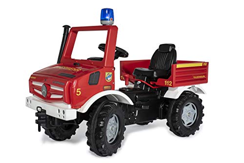 Rolly Toys 038220 rollyUnimog Fire Edition 2020 - Unimog para niños (vehículo a Pedal), Incluye RollyFlashlight, Asiento Ajustable, Ruedas silenciosas