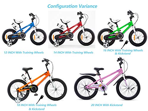 Royal Baby Bicicletas Infantiles niña niño Freestyle BMX Ruedas auxiliares Bicicleta para niños 12 Pulgadas Naranja