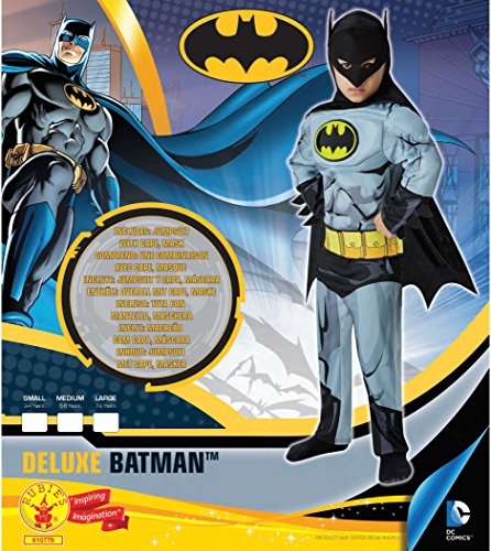 Rubie's 610779 Disfraz oficial de Batman para niños, superhéroe, cómic, para niños