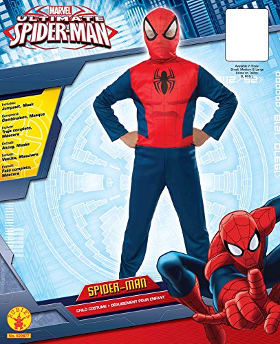 Rubies 620877-L Disfraz de Spiderman para niño, L (8 -10 años)