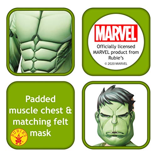 Rubies 640839L Marvel Avengers Hulk - Disfraz infantil de Hulk de 7 a 8 años
