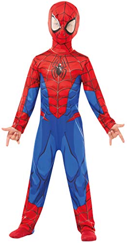 Rubie's 640840L SPIDERMAN Marvel - Disfraz infantil clásico de Spider-Man,L (7-8 años)