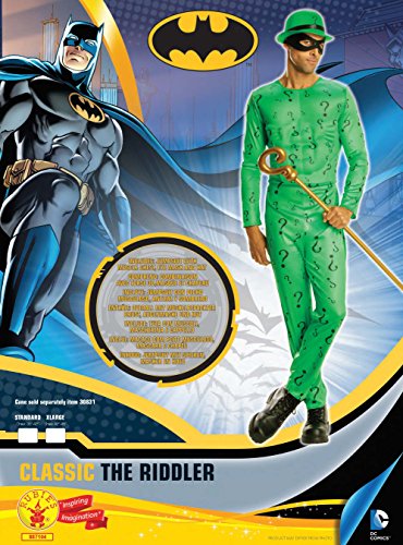 Rubies 887104 Disfraz Oficial de Villano de Batman de The Riddler para Adulto, XL