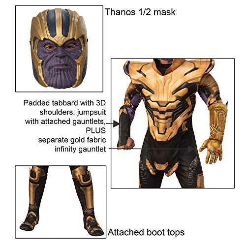Rubies - Disfraz Oficial de Los Vengadores Endgame Thanos, para Hombre Adulto