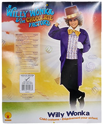 Rubies - Disfraz Oficial de Willy Wonka y The Chocolate Factory para niños
