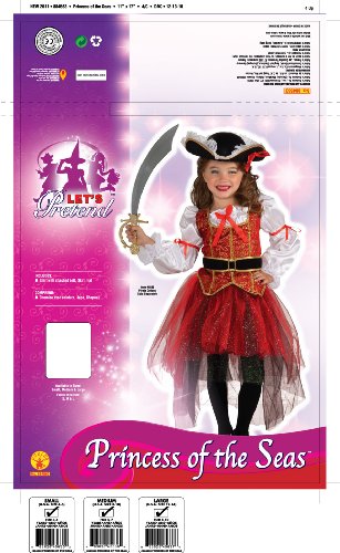 Rubies Princess of the Seas - Pirate - Niños Disfraz - Grande - 147cm