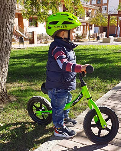 Sawyer - Bicicleta Sin Pedales Ultraligera - Niños 2, 3 y 4 Años (Verde)