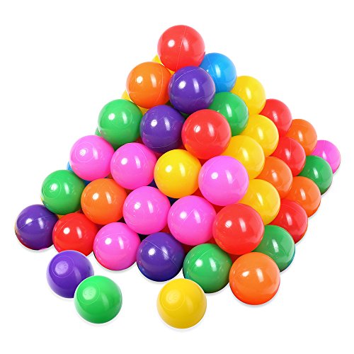 Schramm® 100 Piezas de Bolas para baño de Bolas Bolas para niños Bolas para bebés Bolas de plástico Bola de Piscina Sin suavizante 100 Pack