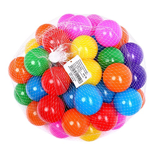 Schramm® 100 Piezas de Bolas para baño de Bolas Bolas para niños Bolas para bebés Bolas de plástico Bola de Piscina Sin suavizante 100 Pack
