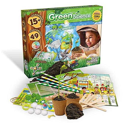 Science4you-Green Science – Juguete, Ecologico con 15 Experimentos y un Libro Educativo, Regalo Original para Niños +6 Anõs (80002418)