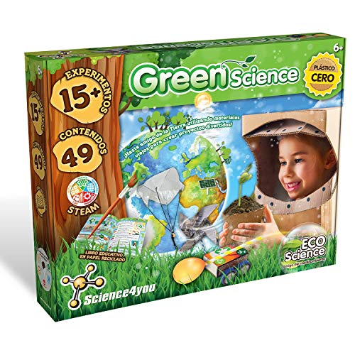 Science4you-Green Science – Juguete, Ecologico con 15 Experimentos y un Libro Educativo, Regalo Original para Niños +6 Anõs (80002418)