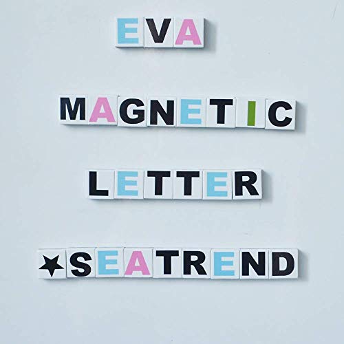 Seatrend 180 pcs magnétique Capital Lettres EVA et PVC magnétique en Caoutchouc Alphabets pour décorer Une pièce Aimants de réfrigérateur Jouets éducatif pour l'apprentissage Maternelle, orthographe