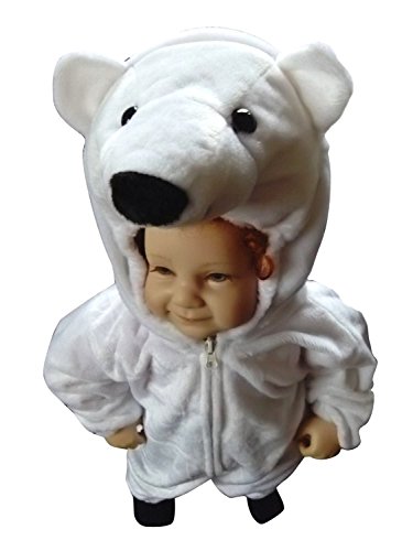 Seruna F24 Tamaño 18-24 Meses Traje del Oso Polar para bebés y niños pequeños, cómodo de Llevar en la Ropa Normales