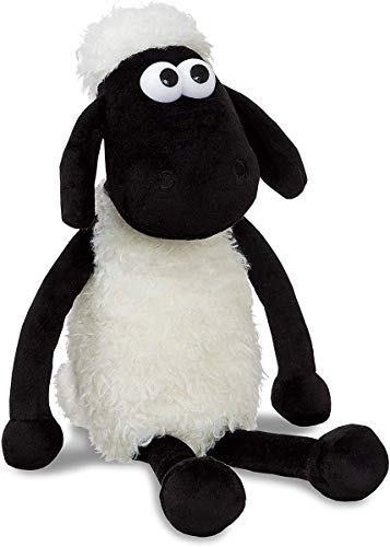 Shaun the Sheep Juguete de Peluche 61173 de 20,32 cm, Blanco y Negro, 20,32 cm, Apto para Adultos y niños