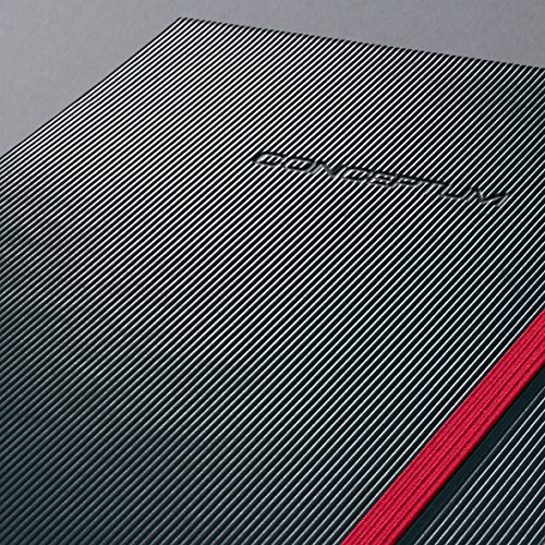 SIGEL CO661 Conceptum Red Edition - Libreta con tapa dura, 21.3 x 29.5 cm, a líneas, negro-rojo