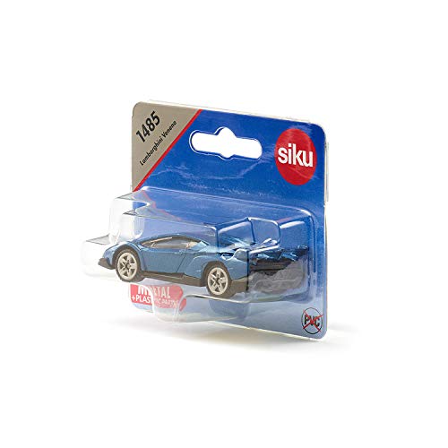SIKU 1485, Lamborghini Veneno, Metal/Plástico, Vehículo de juguete para niños, Azul oscuro, Ruedas de goma
