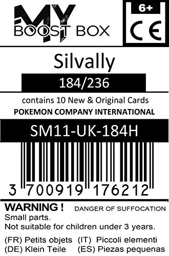 Silvally (Silvallié) 184/236 Holo - #myboost X Sun & Moon 11 Unified Minds - Coffret de 10 Cartes Pokémon Aglaises