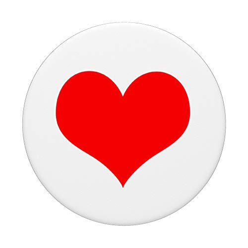 Símbolo de naipes de póquer corazones rojos PopSockets PopGrip: Agarre intercambiable para Teléfonos y Tabletas