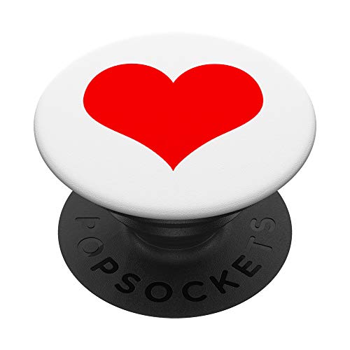Símbolo de naipes de póquer corazones rojos PopSockets PopGrip: Agarre intercambiable para Teléfonos y Tabletas