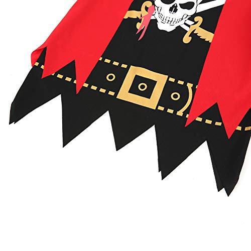 Sincere Party Disfraz de Pirata de Fiesta sincera para niños, Juego de rol Pirata, Juego Completo de 8 Piezas para niños y niñas 5-6 años