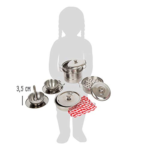 Small Foot Small foot-11752 Set XL,, Metal, Accesorios Cocina de niños, Juguetes de Juego de rol, a Partir de 3 años. Toys (11752)