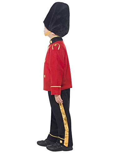 Smiffys-26859S Disfraz de Guardia Alto, con Top, Pantalones y Gorro, Color Rojo, S-Edad 4-6 años (Smiffy'S 26859S)