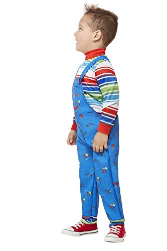 Smiffys 61027T1 - Disfraz de Chucky con licencia oficial, para niños, color azul, para niños de 1 a 2 años