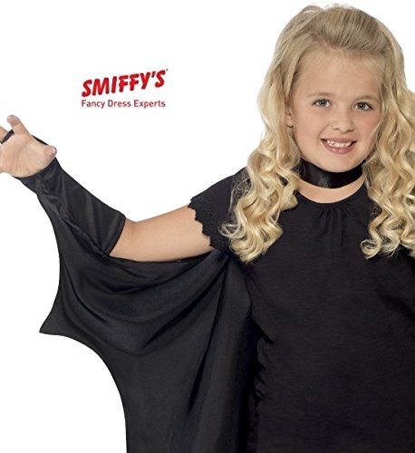 Smiffy's - Alas de murciélago Vampiro, Negras, Color, Tamaño único (44414)