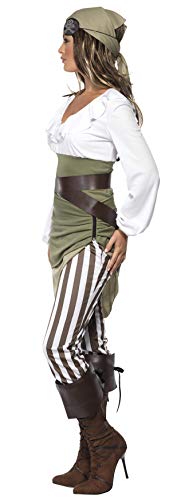 Smiffys Disfraz de grumete mona, top, falda, mallas, pañuelo, cinturón y dobladillo para botas , Modelos/colores Surtidos, 1 Unidad