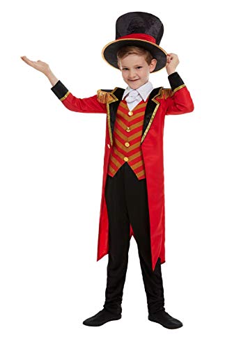 Smiffy's-Smiffys Deluxe Ringmaster Costume, color rosso, S-Age 4-6 años 51021S