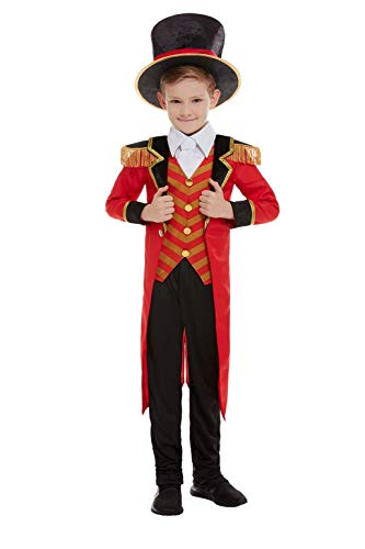 Smiffy's-Smiffys Deluxe Ringmaster Costume, color rosso, S-Age 4-6 años 51021S