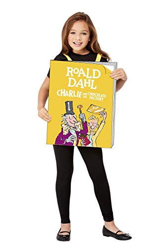 Smiffy's-Smiffys Officially Licensed Roald Dahl Charlie and the Chocolate Factory Book Libro oficial fábrica, color amarillo, talla única 52455