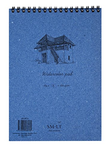 SM.LT AB-35TS - Cuaderno para pintar con acuarelas (A4, papel de 280 g, 35 páginas), color blanco