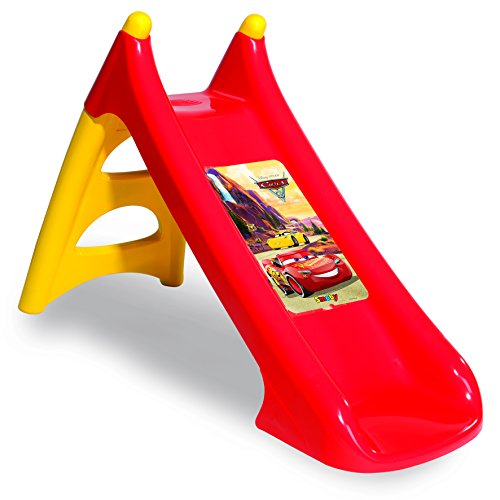 Smoby Cars 3 - Tobogán de Plástico para Niños de 2-4 Años, Rojo y Amarillo, XS, 125 x 50 x 75 cm (820613)