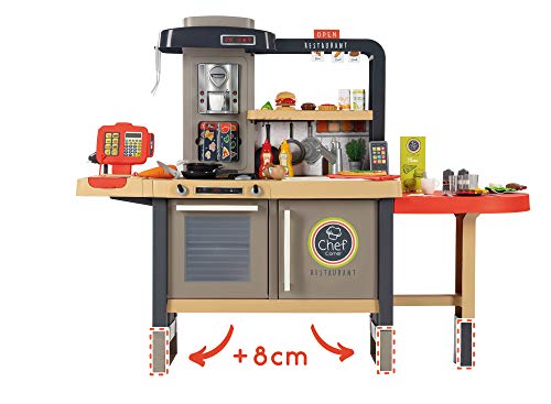 Smoby - Restaurante Chef Corner Extra Grande con Altura Ajustable, para Niños a partir de 3 Años, 76 x 23.5 x 82 cm