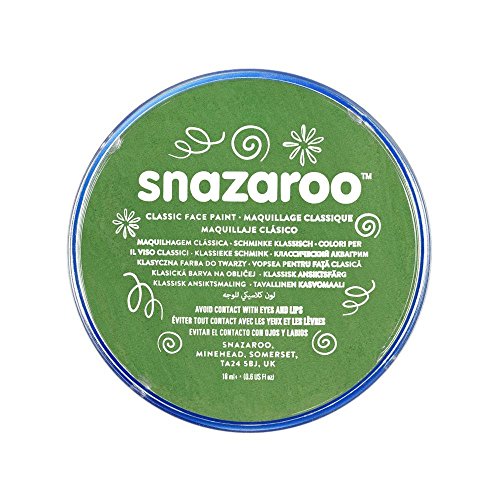 Snazaroo- Pintura facial y Corporal, 18 ml, Color verde hierba, One Size (Colart 18477)