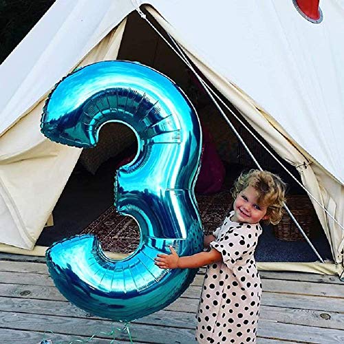 SNOWZAN Globo de 10º cumpleaños, decoración azul niño, número 10, globo gigante de helio número 10, globos con números grandes 10 años, XXL, 10 cumpleaños, para fiesta