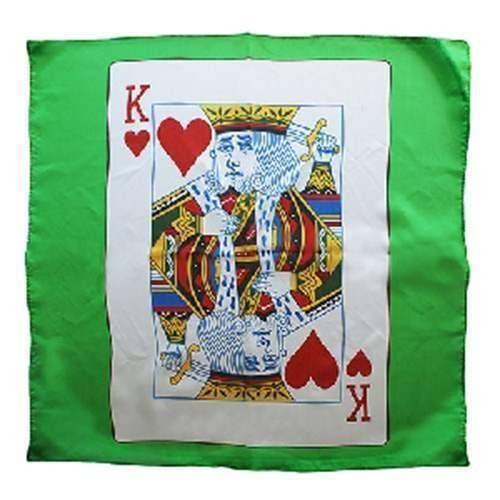 SOLOMAGIA Card Silk - King of Heart - 60 cm (24 Inches) - Magic with Silks - Trucos Magia y la Magia - Magic Tricks and Props