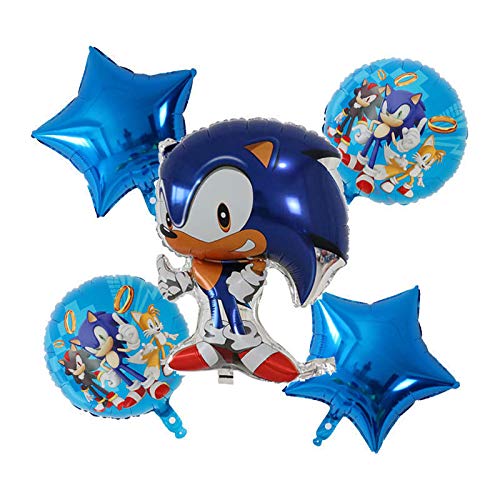 Sonic The Hedgehog Globos Decoración de fiesta, remolinos colgantes suministros de decoración Fiesta temática Decoracion Globos de latex Cumpleaños Decorations Garland Set para Niños
