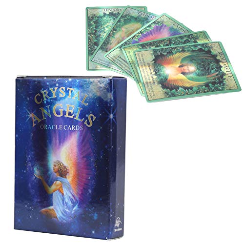 Sorandy Exquisitos 44 Juegos Cartas del Tarot, Tarot ángel de Cristal con Holograma con Efecto Flash, Adecuado para Principiantes y Lectores Experimentados para la Fiesta Amigos la Familia