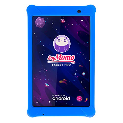 SoyMomo Tablet PRO - Tablet infantil con Control Parental e Inteligencia Artificial | Tablet para niños con Wifi Bluetooth 8 Pulgadas 32GB Almacenamiento 2GB RAM Cámara | Tablet niños con Funda (Azul)