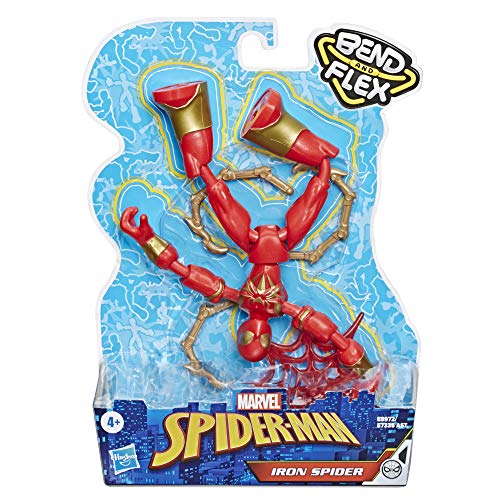Spiderman- Bend and Flex Figura Iron Spider 15 cm, Color (Hasbro E89725X0)