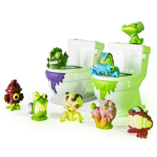 Spin Master- Bizarre Bathroom Pack de 8 Flushies Flushforce - Modèle Aléatoire, Multicolor (6037317) , color/modelo surtido