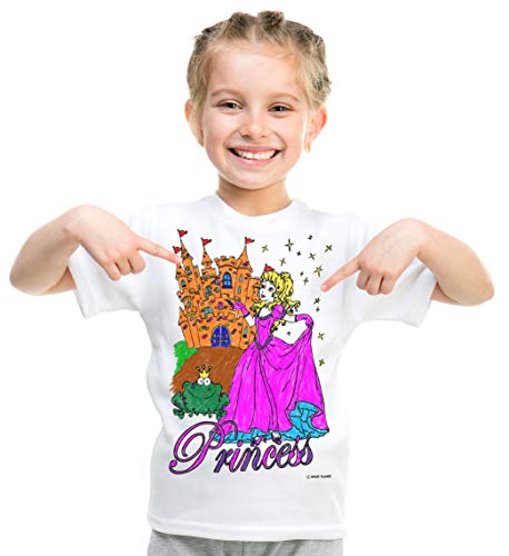 Splat Planet Camiseta de Princesa para Colorear con 10 bolígrafos mágicos Lavables no tóxicos - Camiseta para Colorear y Lavar (9-11 años)